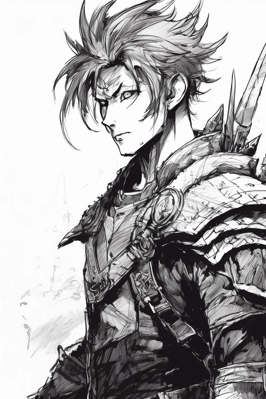 Illustration of a warrior Prince Metal Wall Posters | Premium, Waterproof & Magnet-Mounted Art (Copy)