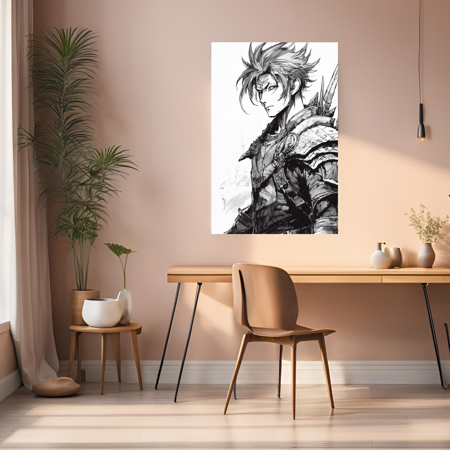 Illustration of a warrior Prince Metal Wall Posters | Premium, Waterproof & Magnet-Mounted Art (Copy)