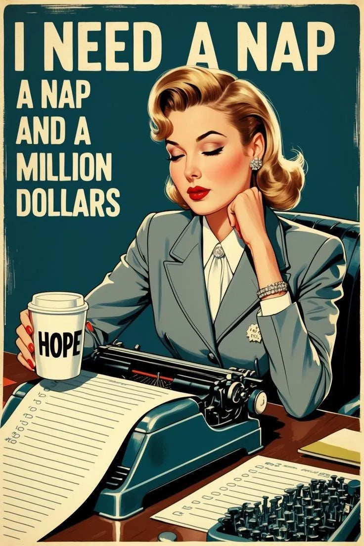 I need a Nap Funny Metal Posters | Premium, Waterproof & Magnet-Mounted Art