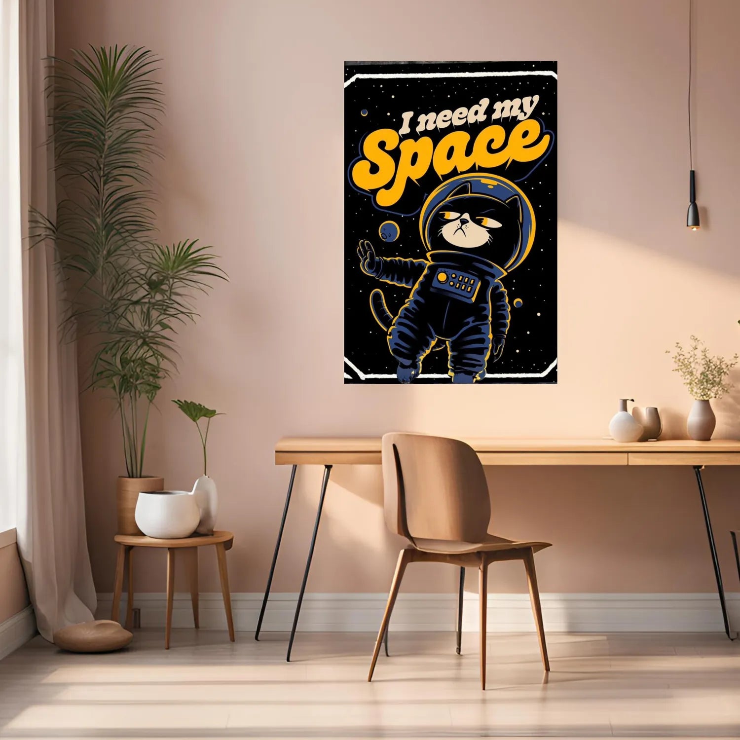 I need my Space Funny Metal Posters | Premium, Waterproof & Magnet-Mounted Art