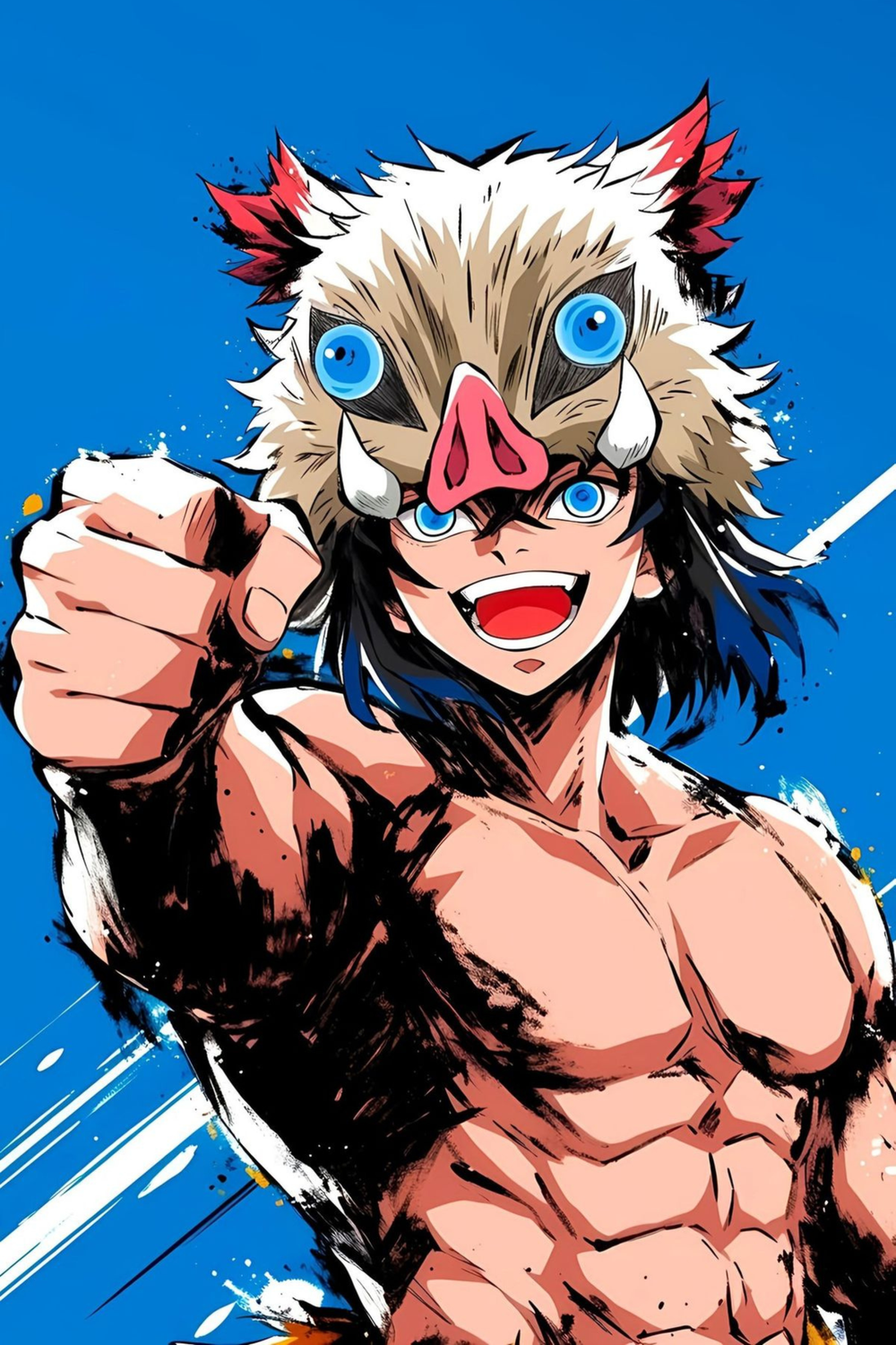 Inosuke Hashibira Demon Slayer Metal Posters | Premium, Waterproof & Magnet-Mounted Art