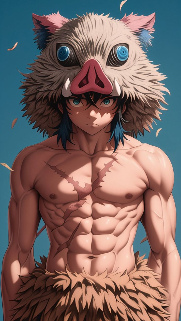 Inosuke Hashibira Demon Slayer Metal Posters | Premium, Waterproof & Magnet-Mounted Art
