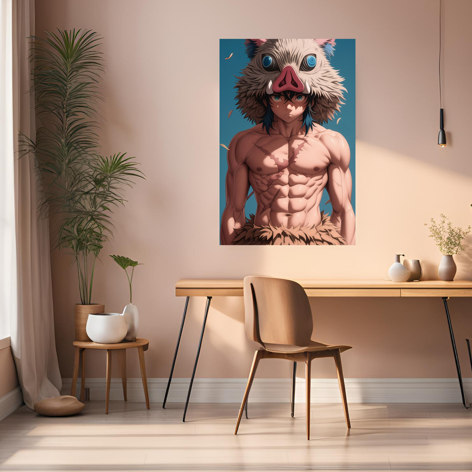 Inosuke Hashibira Demon Slayer Metal Posters | Premium, Waterproof & Magnet-Mounted Art