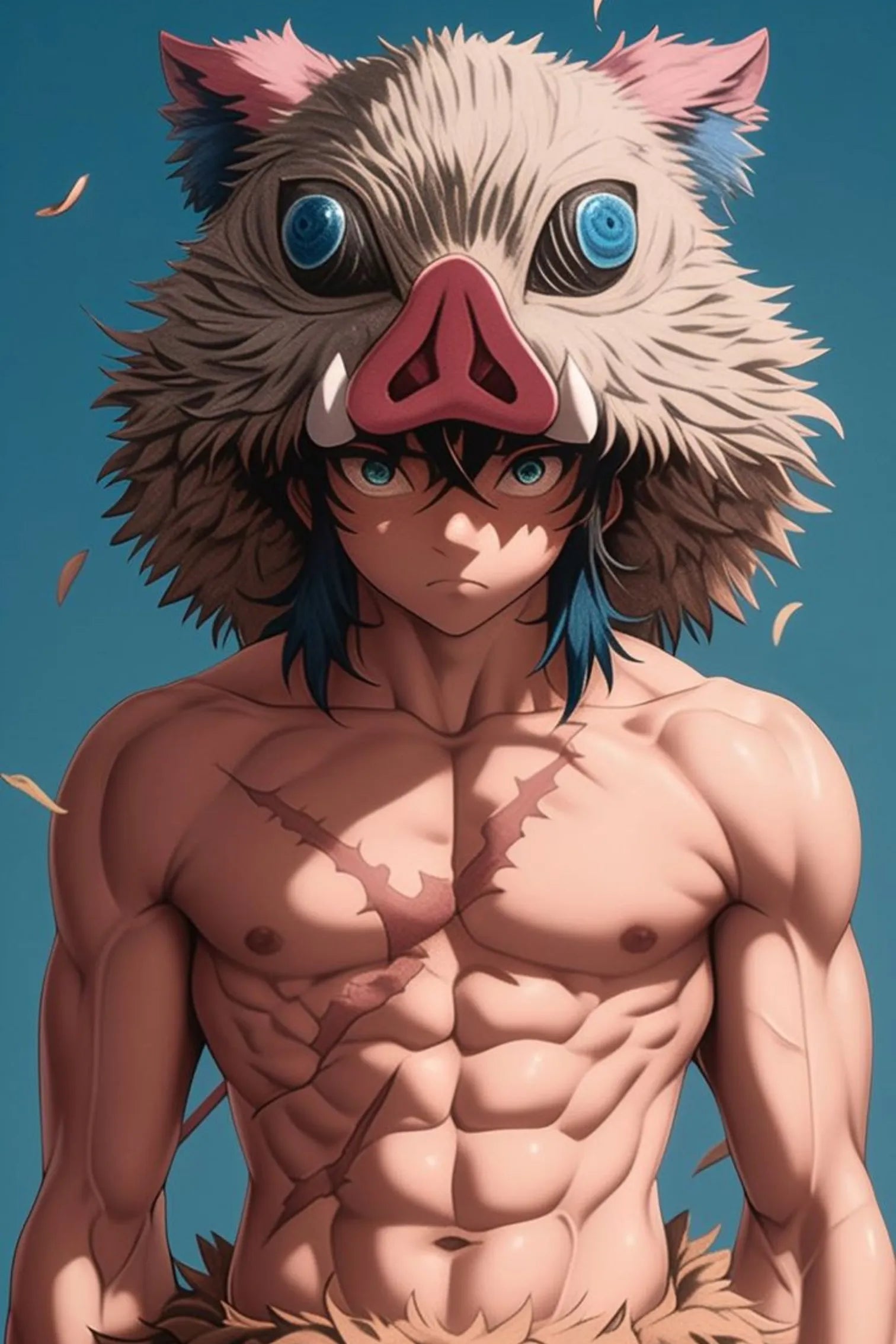 Inosuke Hashibira Demon Slayer Metal Posters | Premium, Waterproof & Magnet-Mounted Art