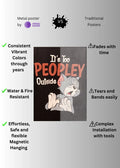 It_s too Peopley Outside Funny Metal Posters | Premium, Waterproof & Magnet-Mounted Art