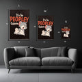 It_s too Peopley Outside Funny Metal Posters | Premium, Waterproof & Magnet-Mounted Art