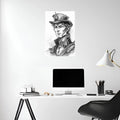 Jack the Ripper Illustration Metal Wall Posters | Premium, Waterproof & Magnet-Mounted Art