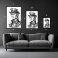 Jack the Ripper Illustration Metal Wall Posters | Premium, Waterproof & Magnet-Mounted Art