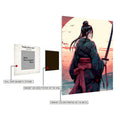 Japanese Girl Warrior Metal Wall Posters | Premium, Waterproof & Magnet-Mounted Art