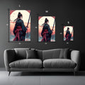 Japanese Girl Warrior Metal Wall Posters | Premium, Waterproof & Magnet-Mounted Art