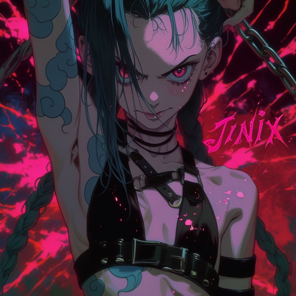 Jinx Closeup Shot Metal Wall Posters | Premium, Waterproof & Magnet-Mounted Art