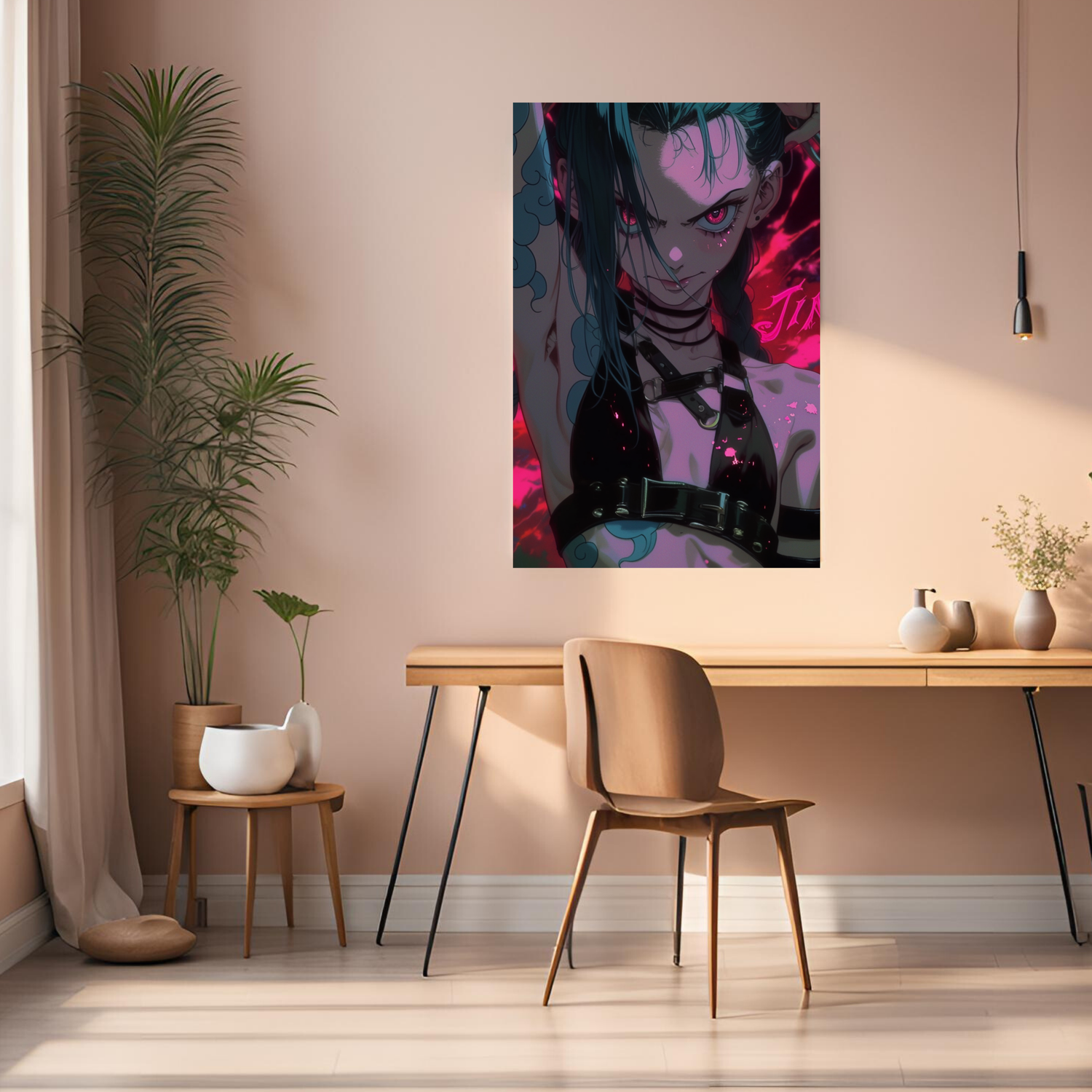 Jinx Closeup Shot Metal Wall Posters | Premium, Waterproof & Magnet-Mounted Art
