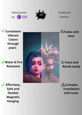 Jinx & Ekko hug Metal Posters | Premium, Waterproof & Magnet-Mounted Art