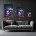 Jinx & Ekko hug Metal Posters | Premium, Waterproof & Magnet-Mounted Art