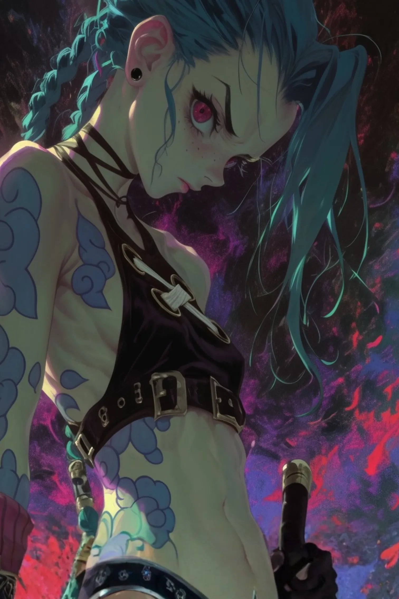 Jinx from LOL J-Style Metal Wall Posters | Premium, Waterproof & Magnet-Mounted Art