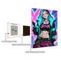 Jinx in modern casual Look Metal posters | Premium, Waterproof & Magnet-Mounted Art