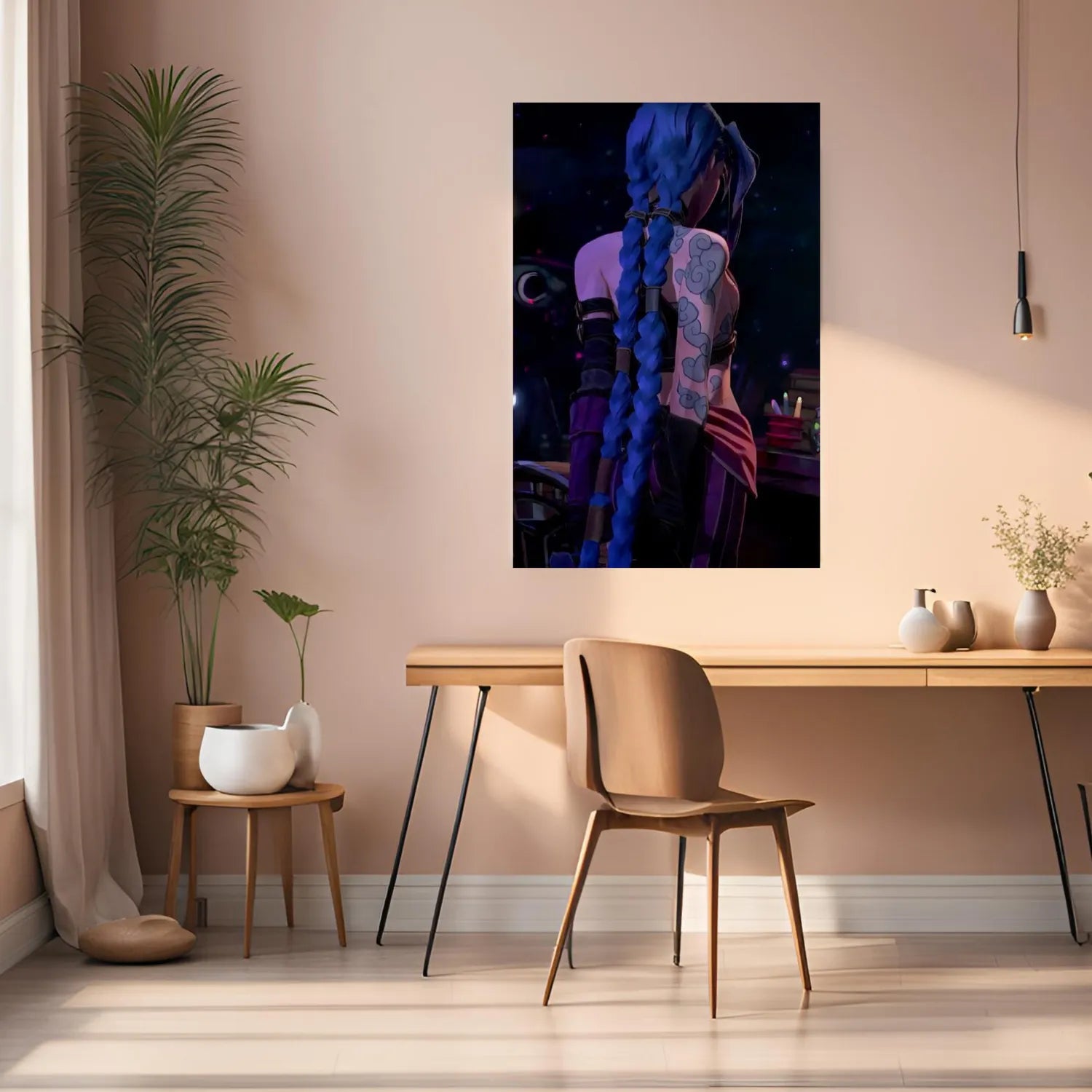 Jinx from League -grown up Metal Wall Posters | Premium, Waterproof & Magnet-Mounted Art