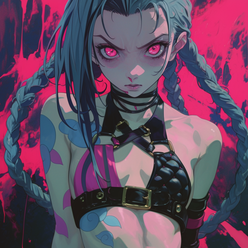 Jinx in Japanese Style Metal Wall Posters | Premium, Waterproof & Magnet-Mounted Art