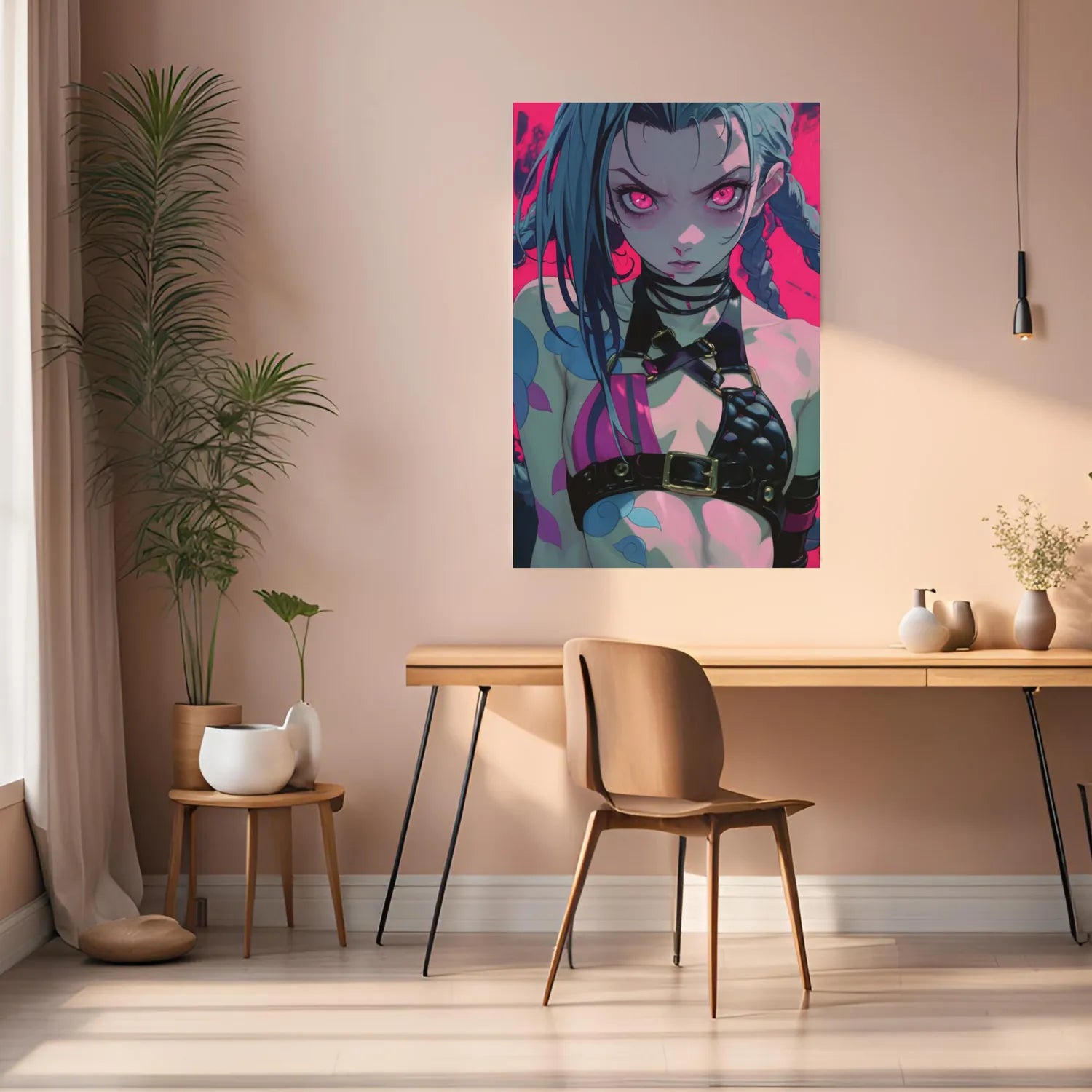 Jinx in Japanese Style Metal Wall Posters | Premium, Waterproof & Magnet-Mounted Art