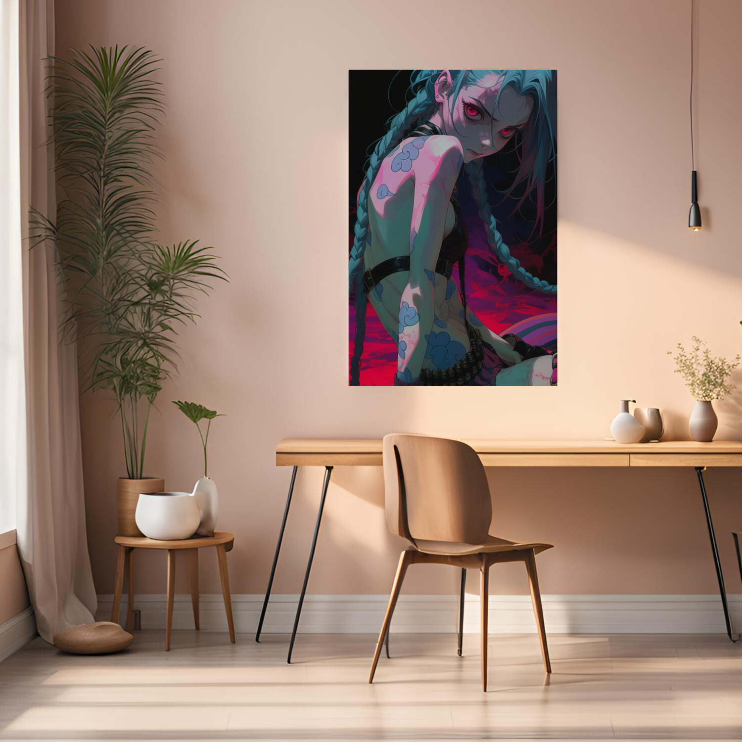 Jinx with red eyes Metal Wall Posters | Premium, Waterproof & Magnet-Mounted Art