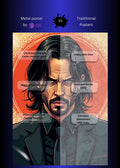 John Wick Illustration  Metal Wall Posters | Premium, Waterproof & Magnet-Mounted Art