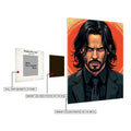 John Wick Illustration  Metal Wall Posters | Premium, Waterproof & Magnet-Mounted Art