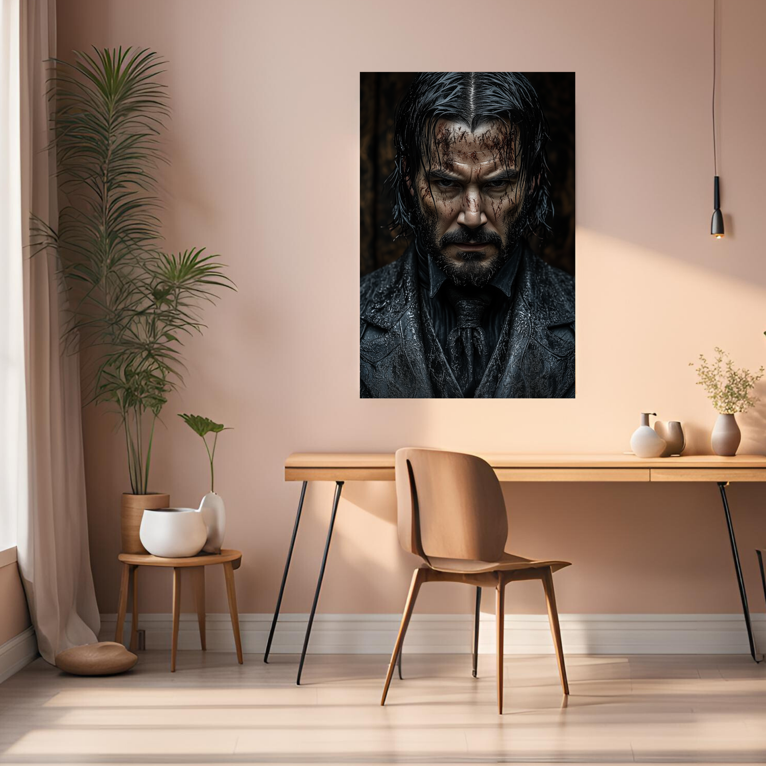 John Wick angry Metal Wall Posters | Premium, Waterproof & Magnet-Mounted Art
