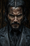 John Wick angry Metal Wall Posters | Premium, Waterproof & Magnet-Mounted Art