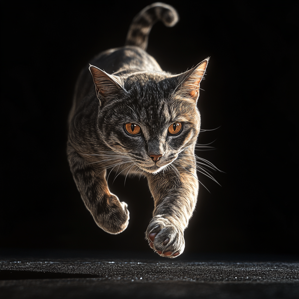 Jumping Cat Metal Wall Posters | Premium, Waterproof & Magnet-Mounted Art