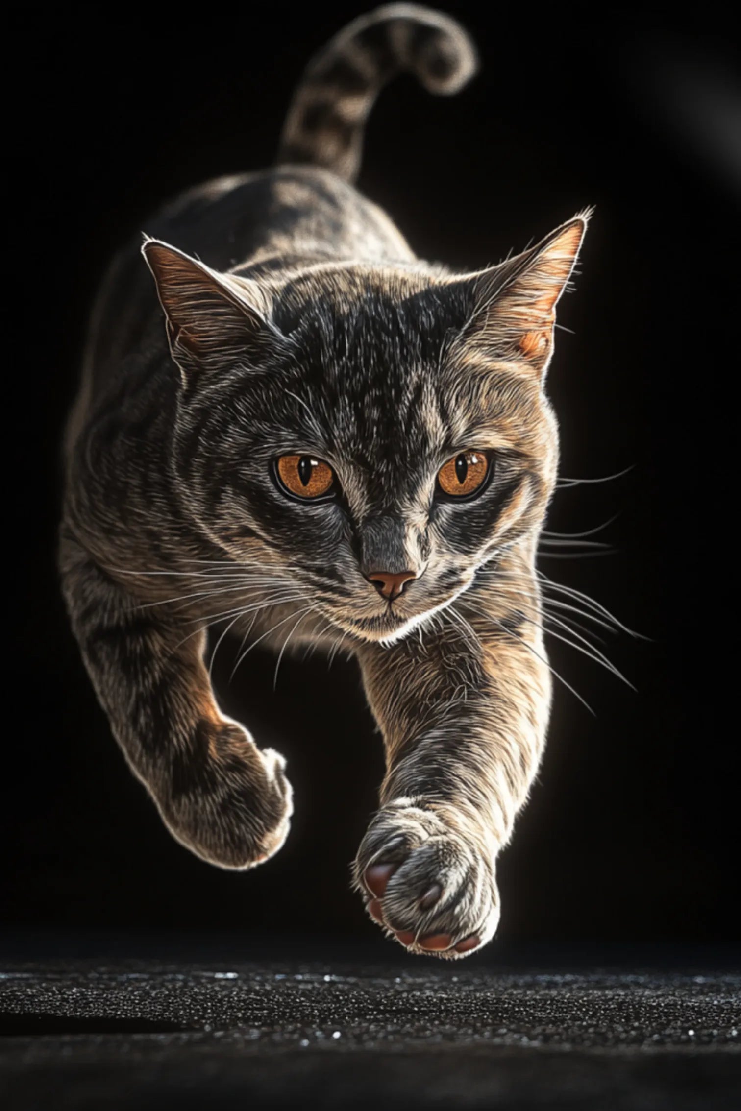 Jumping Cat Metal Wall Posters | Premium, Waterproof & Magnet-Mounted Art