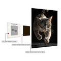 Jumping Cat Metal Wall Posters | Premium, Waterproof & Magnet-Mounted Art