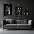 Jumping Cat Metal Wall Posters | Premium, Waterproof & Magnet-Mounted Art