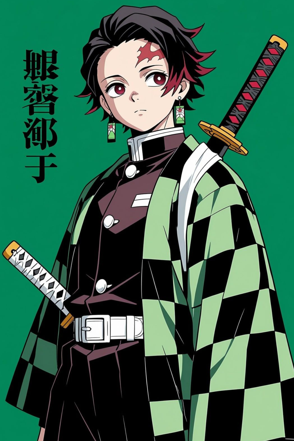 Kamado Tanjiro Demon Slayer Wall Art Metal Posters | Premium, Waterproof & Magnet-Mounted Art