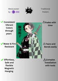 Kamado Tanjiro Demon Slayer Wall Art Metal Posters | Premium, Waterproof & Magnet-Mounted Art
