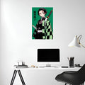 Kamado Tanjiro Demon Slayer Wall Art Metal Posters | Premium, Waterproof & Magnet-Mounted Art