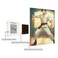 Karate Student Illustration Metal Wall Posters | Premium, Waterproof & Magnet-Mounted Art