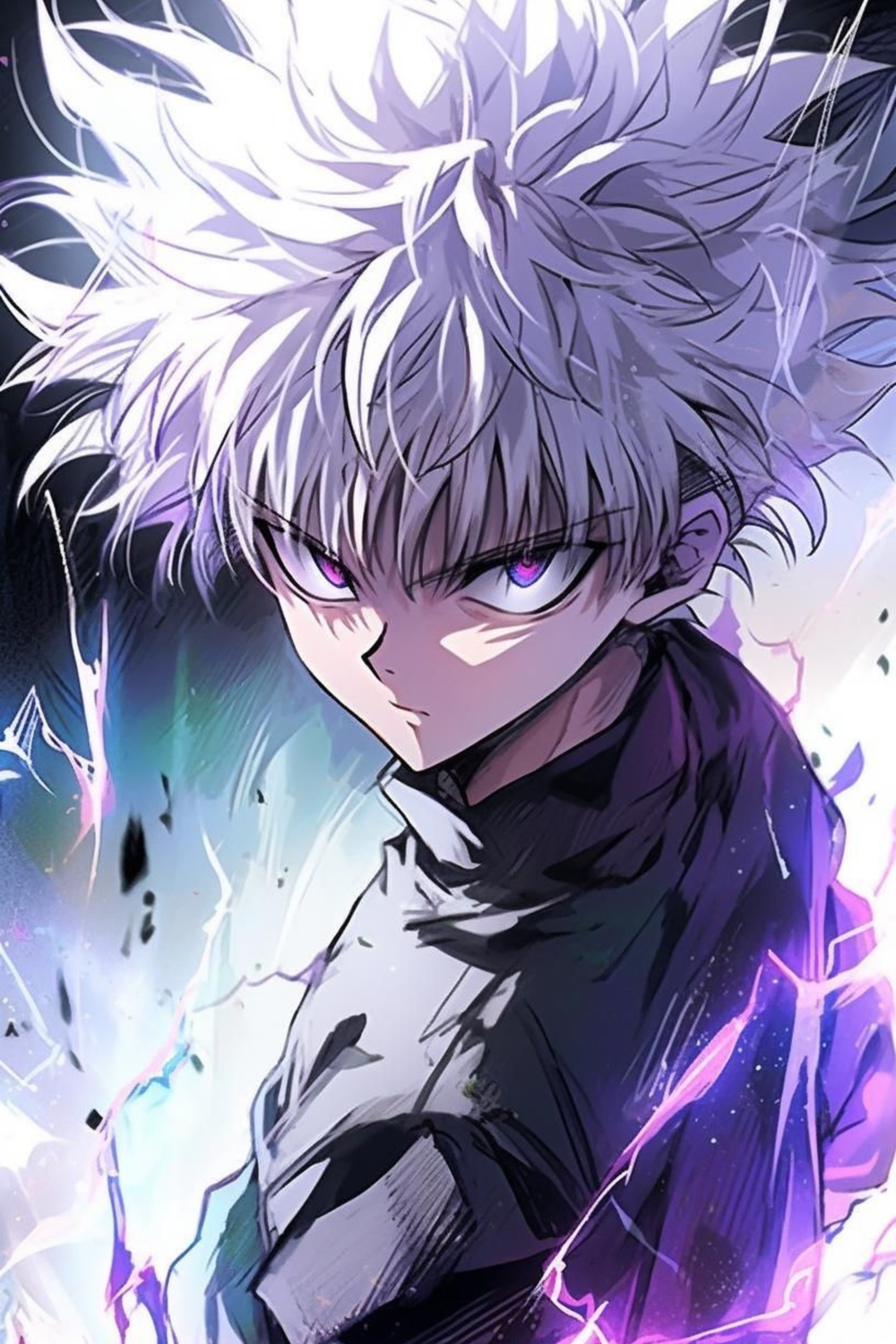 Killua Zoldyck Hunter X Hunter Fanart Metal Posters | Premium, Waterproof & Magnet-Mounted Art
