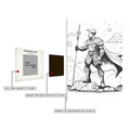 Knight in Black and White Illustration Metal Wall Posters | Premium, Waterproof & Magnet-Mounted Art