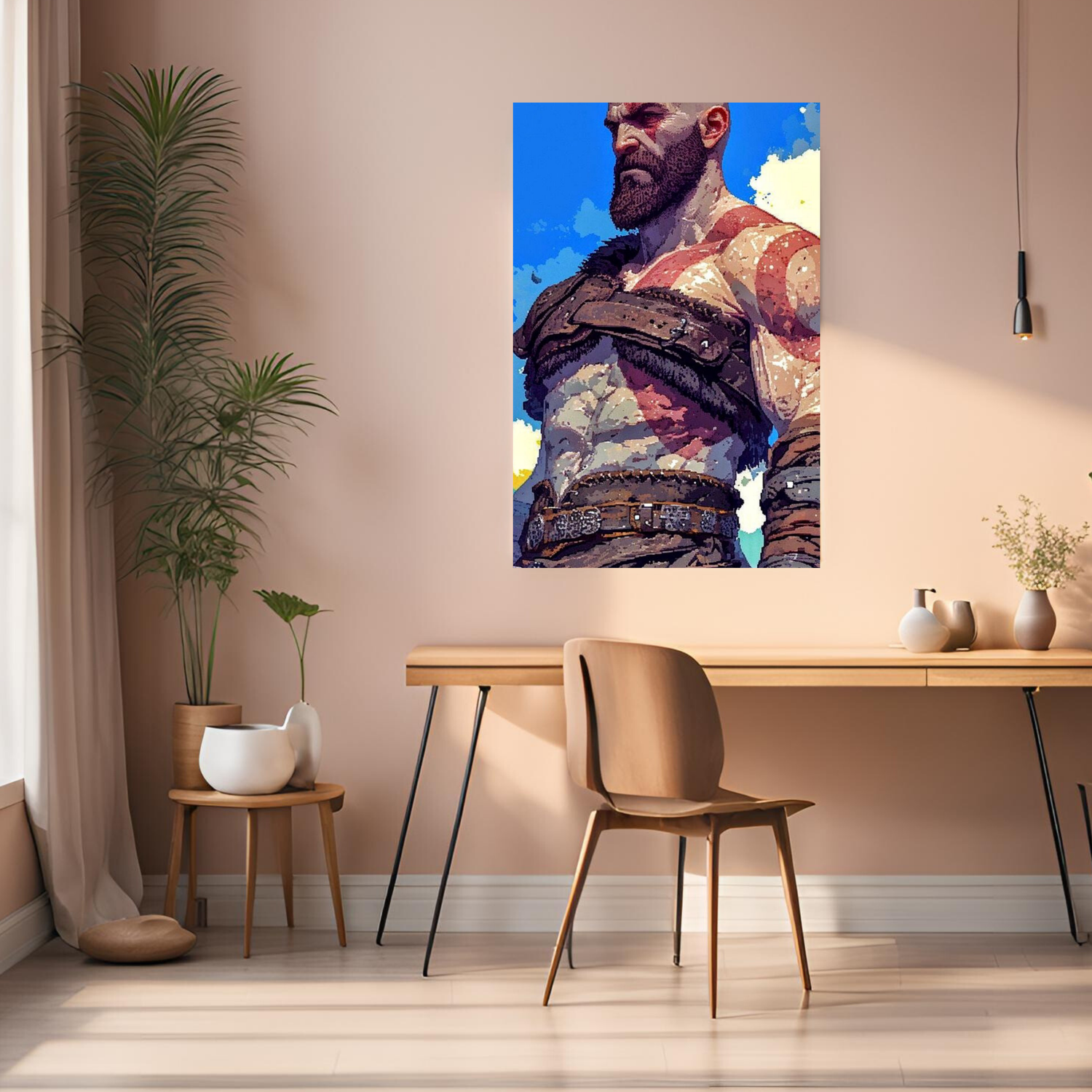 Kratos God of War Metal Wall Posters | Premium, Waterproof & Magnet-Mounted Art