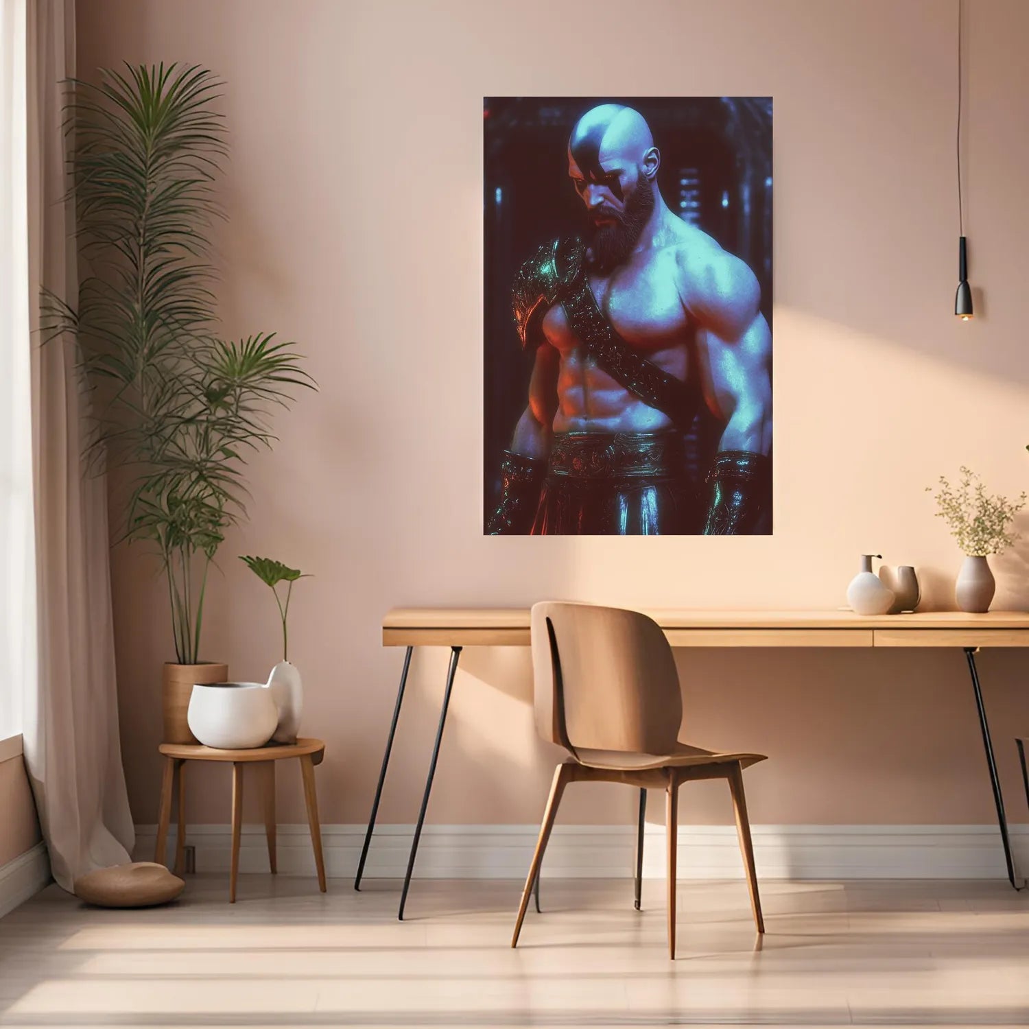 Kratos Old Metal Wall Posters | Premium, Waterproof & Magnet-Mounted Art