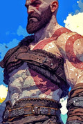 Kratos God of War Metal Wall Posters | Premium, Waterproof & Magnet-Mounted Art
