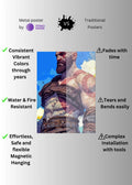 Kratos God of War Metal Wall Posters | Premium, Waterproof & Magnet-Mounted Art