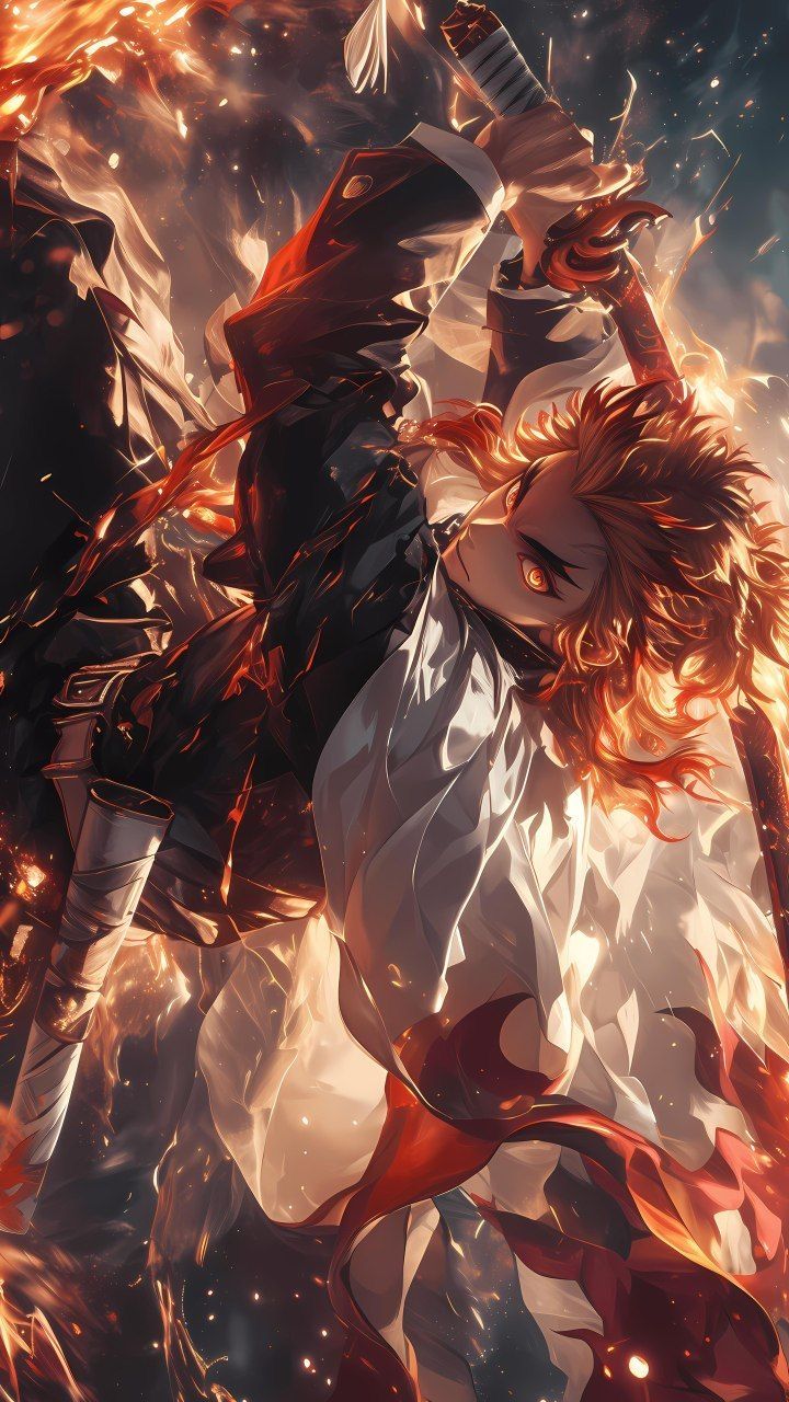 Kyōjurō Rengoku The fire hashira Metal Posters | Premium, Waterproof & Magnet-Mounted Art