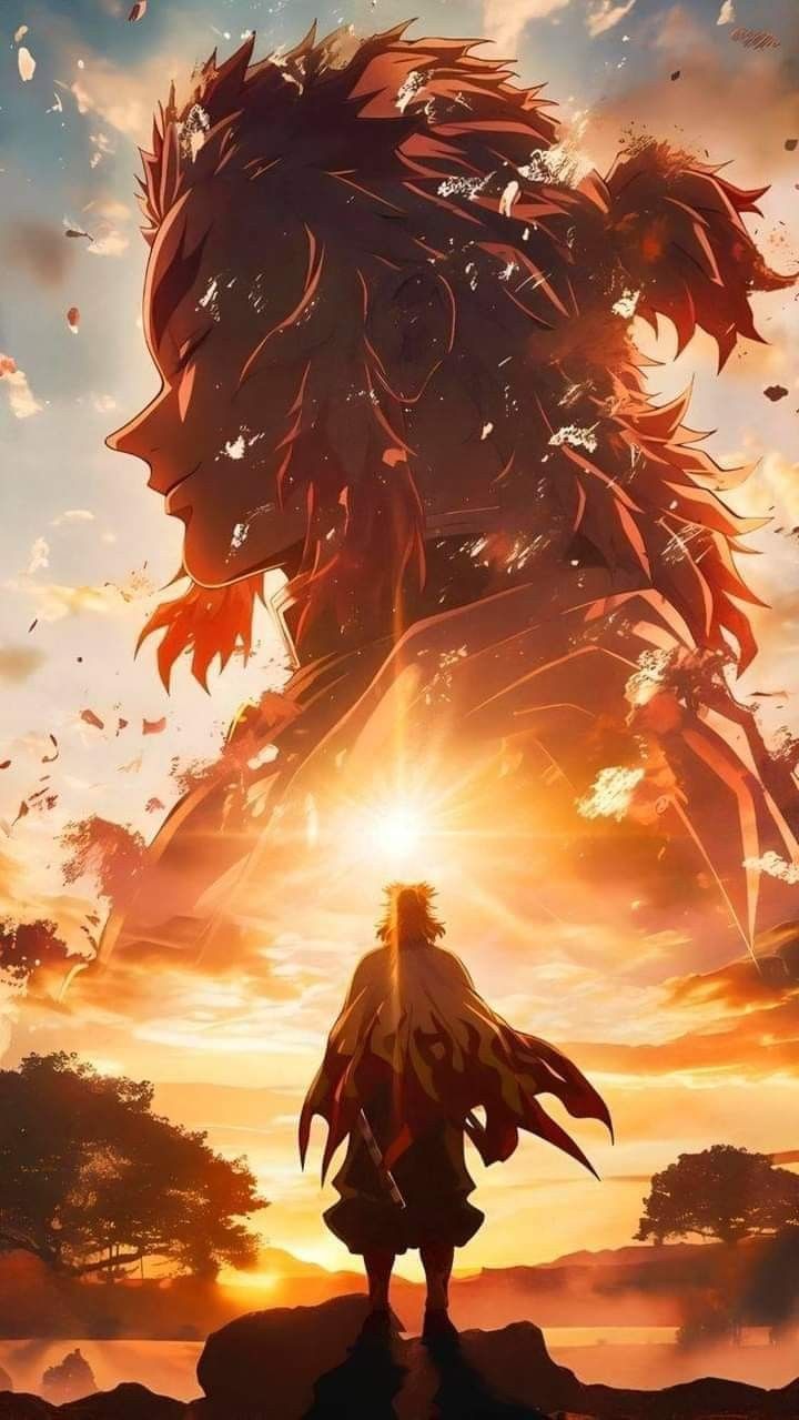 Kyōjurō Rengoku final moment Demon Slayer Metal Posters | Premium, Waterproof & Magnet-Mounted Art