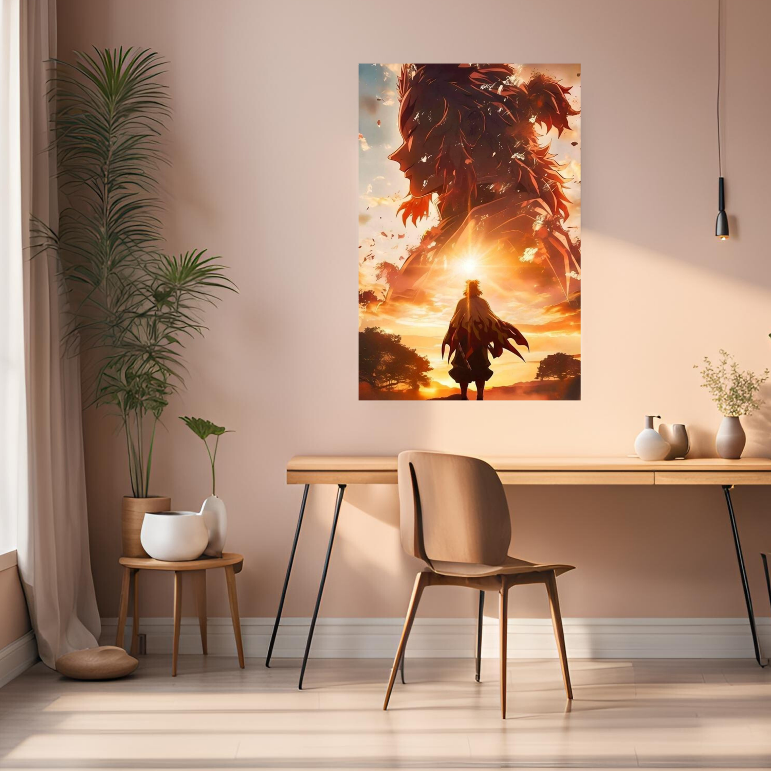 Kyōjurō Rengoku final moment Demon Slayer Metal Posters | Premium, Waterproof & Magnet-Mounted Art