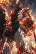Kyōjurō Rengoku The fire hashira Metal Posters | Premium, Waterproof & Magnet-Mounted Art