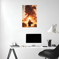 Kyōjurō Rengoku final moment Demon Slayer Metal Posters | Premium, Waterproof & Magnet-Mounted Art