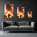 Kyōjurō Rengoku final moment Demon Slayer Metal Posters | Premium, Waterproof & Magnet-Mounted Art