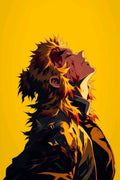 Kyōjurō Rengoku in Yellow Digital Metal Posters | Premium, Waterproof & Magnet-Mounted Art