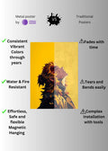 Kyōjurō Rengoku in Yellow Digital Metal Posters | Premium, Waterproof & Magnet-Mounted Art